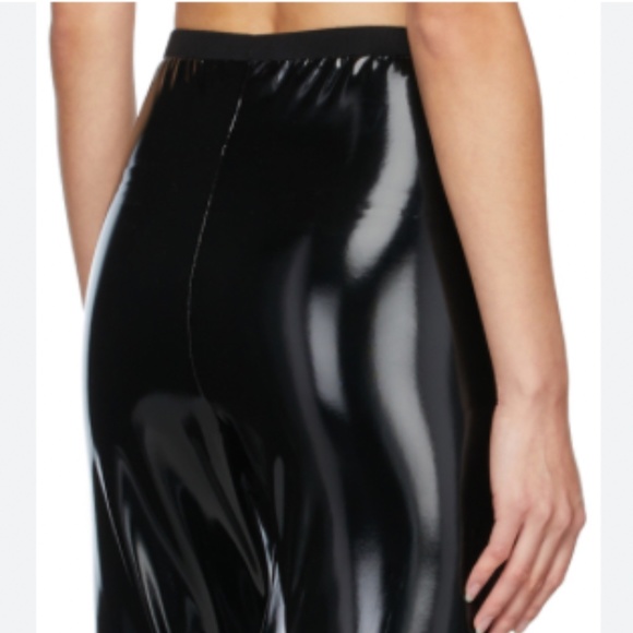 Valentino Red Vinyl Leggings - Black - Size Medium - Picture 6 of 9